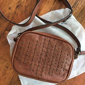 Hayden Harnett Cognac Studded Crossbody